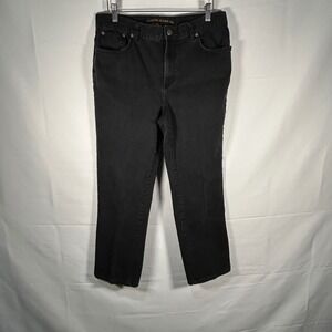 Lauren Jeans Co.‎ Ralph Lauren Black Label Black Denim Pants Women's Size 12P